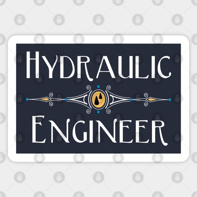 Hydraulic Engineer Decorative White Line Sticker by Barthol Graphics